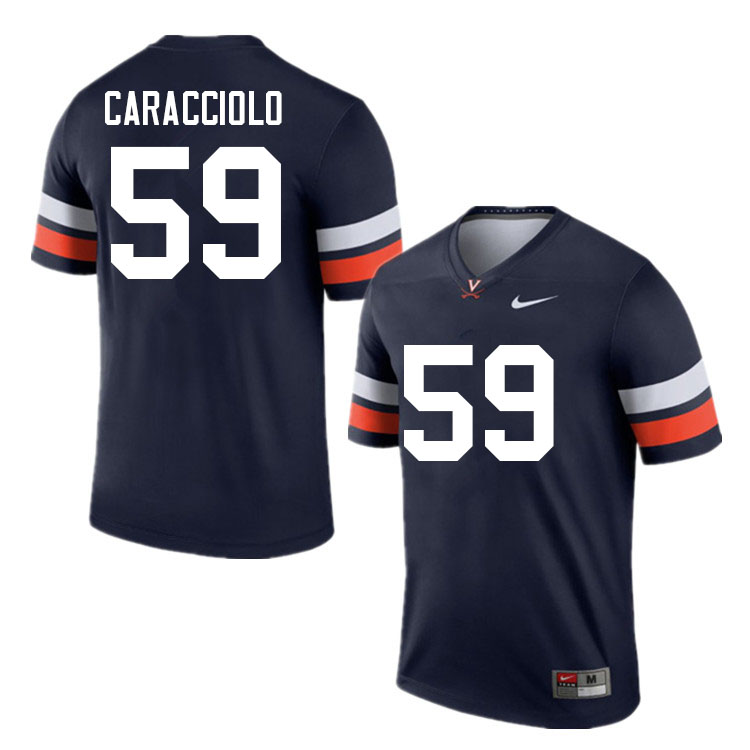 Men #59 Danny Caracciolo Virginia Cavaliers College Football Jerseys Sale-Navy - Click Image to Close